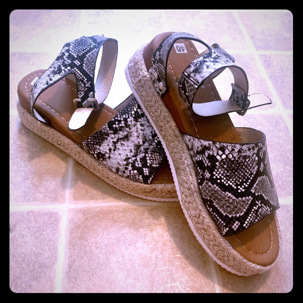 Adorable snake skin sandals
